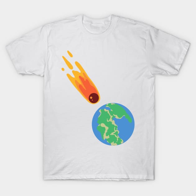 Asteroid, extinction, dino, dinosaur T-Shirt by hugadino